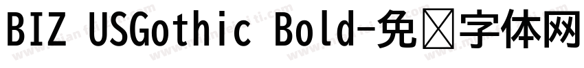 BIZ USGothic Bold字体转换